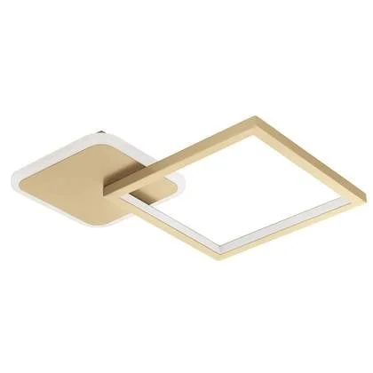 EGLO Gafares Plafondlamp - LED - 33 cm - Goud|Wit - Dimbaar