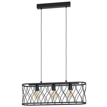 EGLO Giltspur Hanglamp - E27 - 77 cm - Zwart