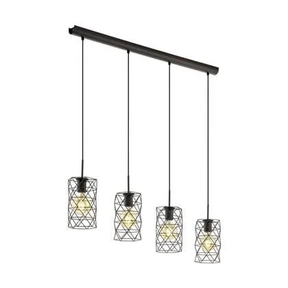 EGLO Hanglamp ESTEVAU 4x60 W bruin 97066