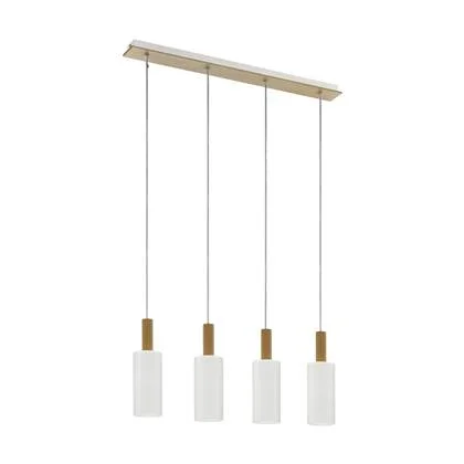 EGLO Oakham Hanglamp - E27 - 75 cm - Bruin|Wit