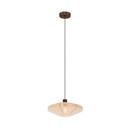 EGLO Orimini Hanglamp - E27 - Ø 48 cm - Crème|Brons - Textiel