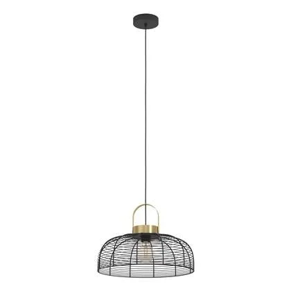 EGLO Roundham Hanglamp - E27 - Ø 45 cm - Zwart|Goud - Staal