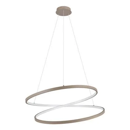 EGLO Ruotale Hanglamp - LED - Ø 70 cm - Zandkleur|Beige|Wit