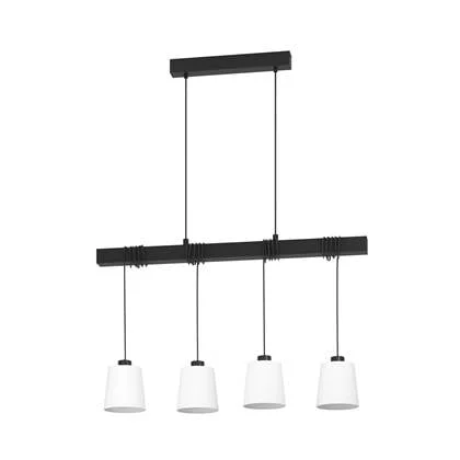 EGLO Townshend 8 Hanglamp - E27 - 90 cm - Zwart|Wit