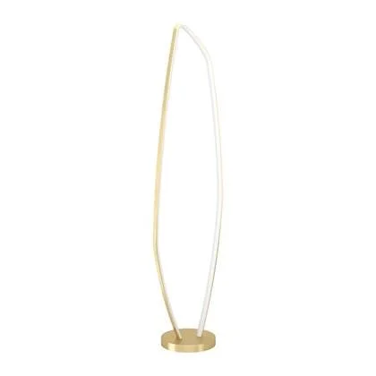 EGLO Vallerosa Vloerlamp - LED - 128,5 cm - Goud|Wit - Staal