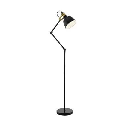 EGLO Vloerlamp THORNFORD zwart en brons 49524