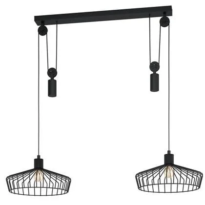 EGLO Winkworth Hanglamp - E27 - Ø 50.0 cm - Zwart