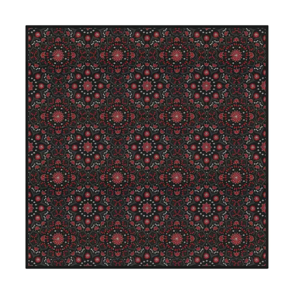 Ekelund Linneväveri Bettys jul tafelkleed 145x145 cm Rood-zwart