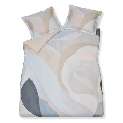 Elements Dekbedovertrek | 240 x 200|220 cm | Grijs | Beige | Blauw