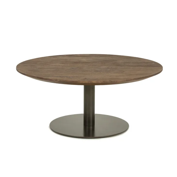 Eleonora Ronde Salontafel Esila Mangohout, 80cm - Bruin