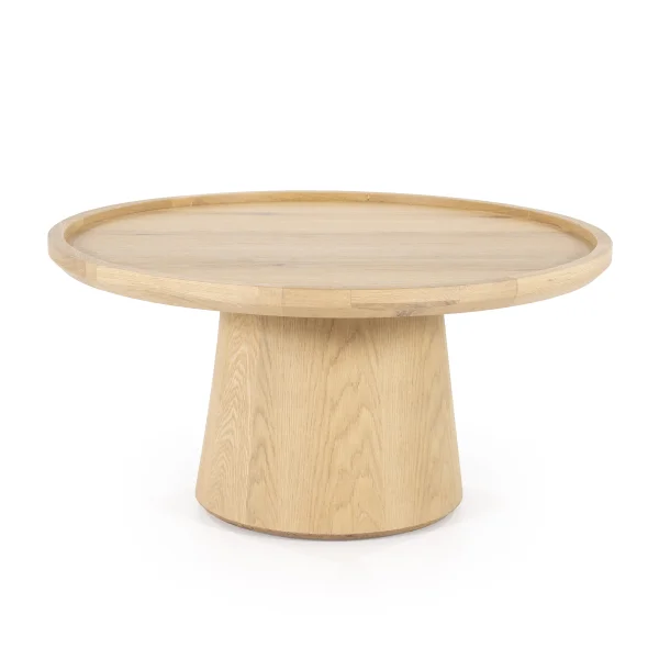 Eleonora Salontafel Leia Eikenhout, 80cm - Naturel - Rond