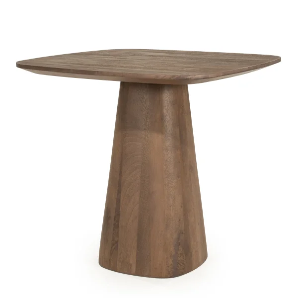 Eleonora Vierkante Bistrotafel Aron Mangohout, 80 x 80cm - Lichtbruin