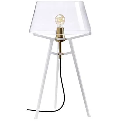 Ella tafellamp Pure White, transparant