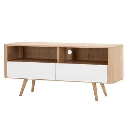 Ena dressoir tv-meubel drie 135x42 whitewash