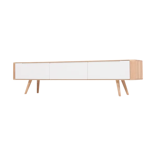 Ena lowboard houten tv meubel whitewash - 180 x 42 cm