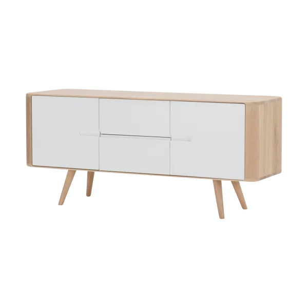 Ena sideboard houten dressoir whitewash - 135 cm