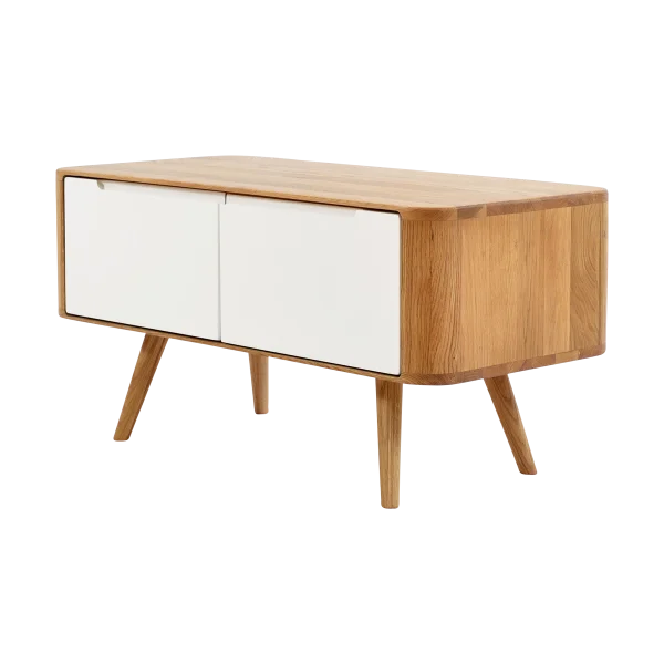 Ena storage bench houten opbergbankje naturel - 90 x 42 cm