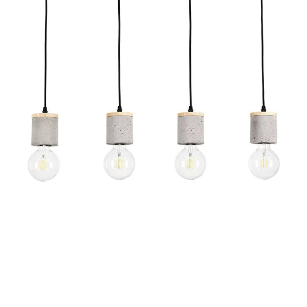 Envostar - Jasper 4 Hanglamp Wood/Black/Grey