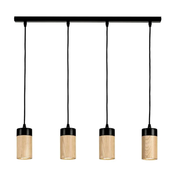 Envostar - Plain 4 Hanglamp Black/Wood