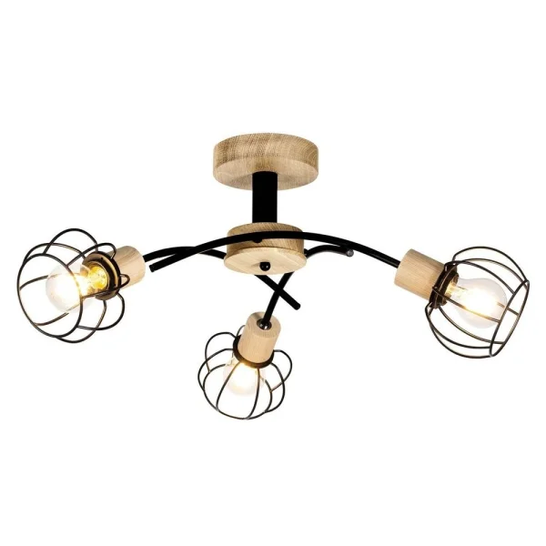 Envostar - Ylva 3 Plafondlamp Oak/Black