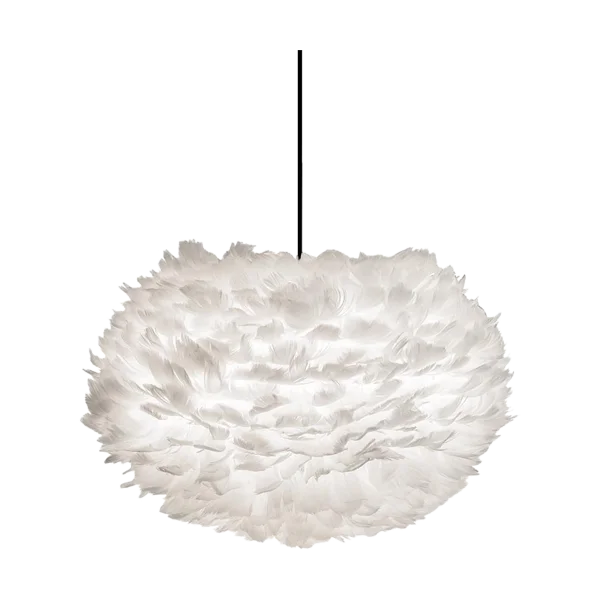 Eos Medium hanglamp white - met koordset zwart - Ø 45 cm