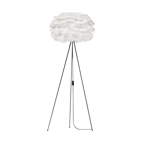 Eos Medium vloerlamp white - met tripod zwart - Ø 45 cm