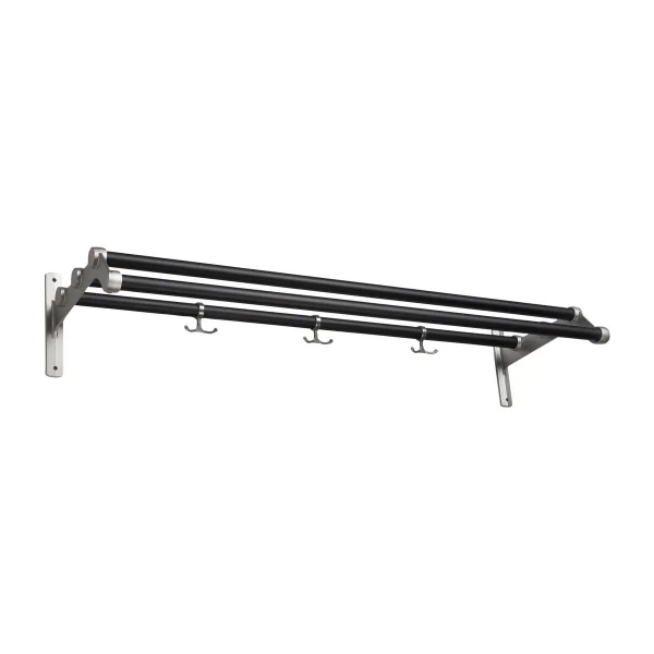 Essem Design Nostalgi 291 hoedenplank 100 cm Zwart-aluminium