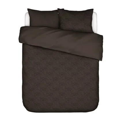 Essenza Felipa Dekbedovertrek Darkest brown 200 x 220 cm