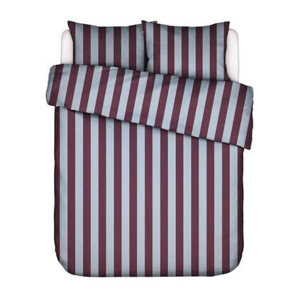 Essenza Minte Stripe Dekbedovertrek 240 x 220|220 cm - Mauve|Blue