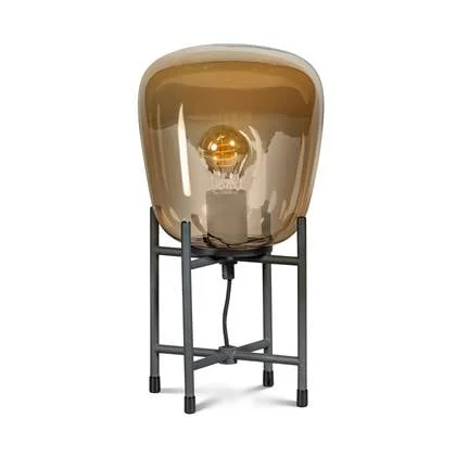 ETH Benn Gold Mini Tafellamp 1x E27 60W Zwart