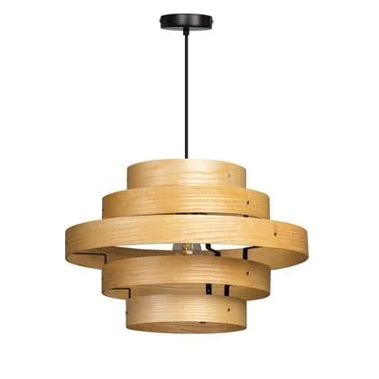 ETH Oaknut - Hanglamp - Hout - 5 Rings