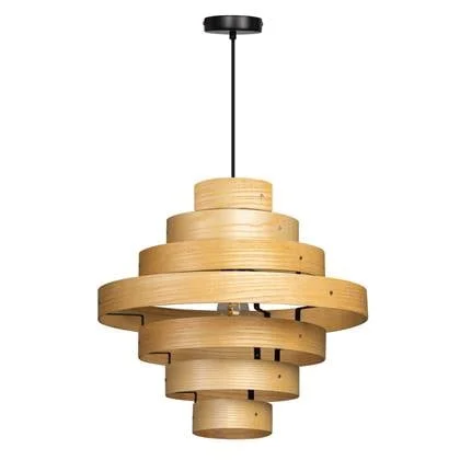 ETH Oaknut - Hanglamp - Hout - 7 Rings