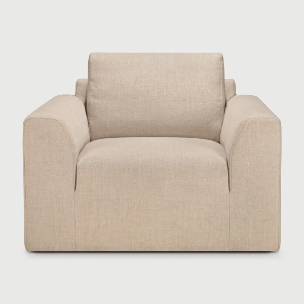 Ethnicraft Fauteuil Ease Structuurstof - Leche