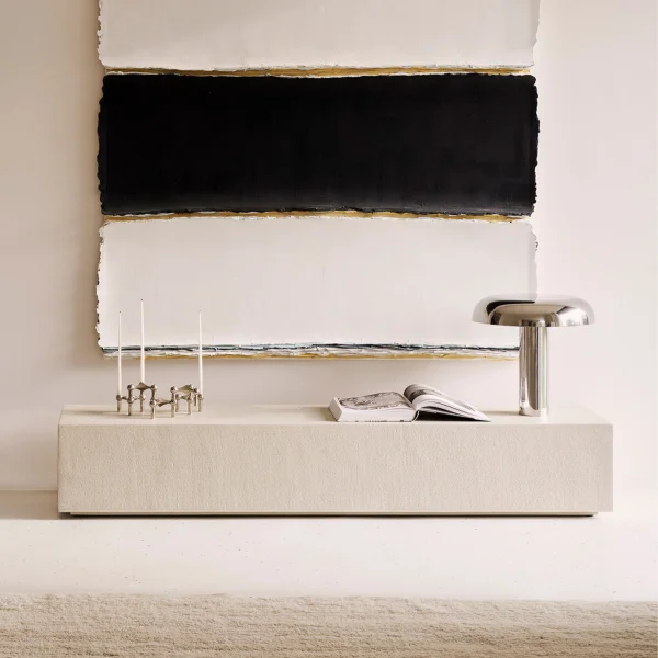 Ethnicraft Vloerplank/Salontafel Elements Microcement, 180cm - Off White