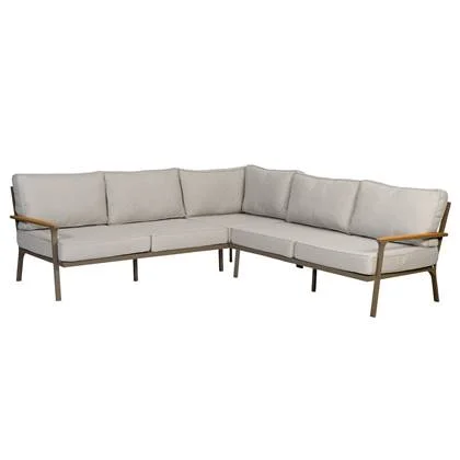 Exotan Orlando Loungeset Tuin - Aluminium - Champagne - 233x89x75