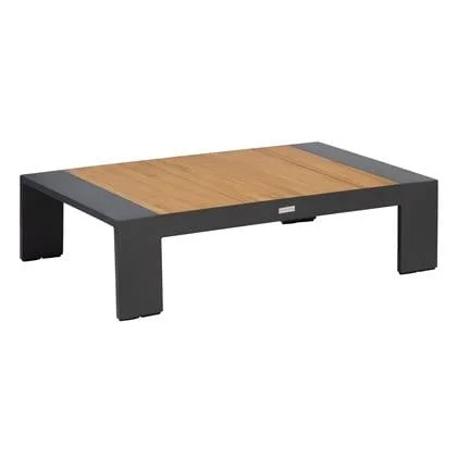 Exotan Salontafel Buiten Valerie - Teak - Antraciet - 30x80x120