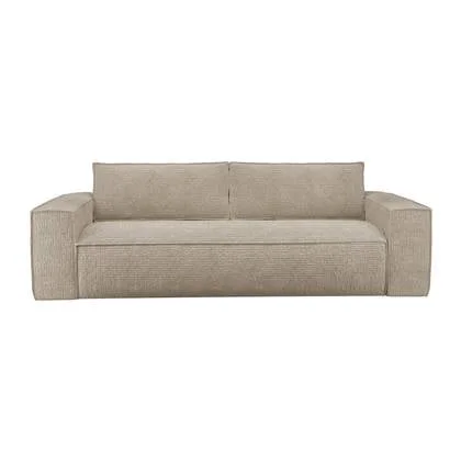 Express slaapbank dunlopillo beige gedessineerd fluweel 140cm