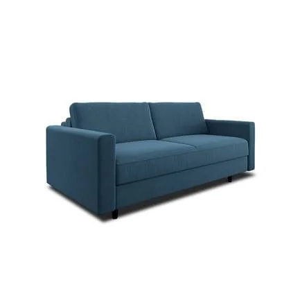 Express slaapbank dunlopillo blauw grijs weef 140cm