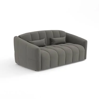 Express slaapbank met bouclette matras, grafietgrijs 140cm