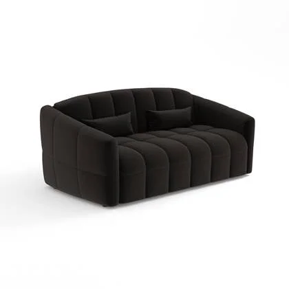 Express slaapbank met bouclette matras in donker antraciet 160cm