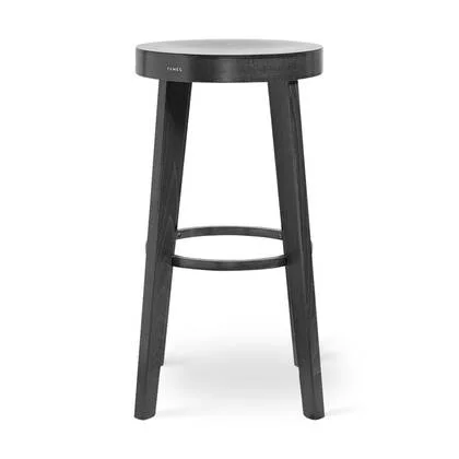 Fameg Fico houten barkruk zwart gebeitst - 75 cm