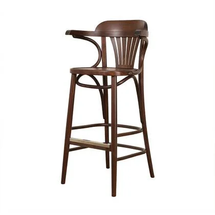 Fameg Jos houten barkruk walnoot - 75 cm