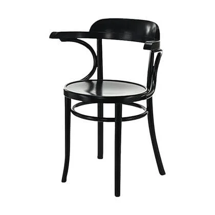 Fameg Thijs Houten Eetkamerstoel Zwart - Met Armleuning