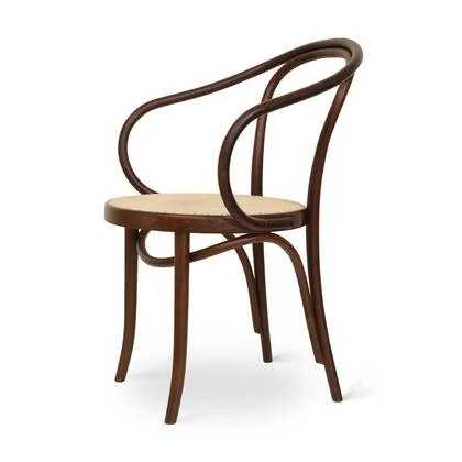 Fameg Venice No. 9 Eetkamerstoel Walnoot - Armleuning - Rotan Zitting