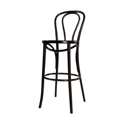 Fameg Vienna Thonet No. 18 houten barkruk zwart gebeitst - 75 cm