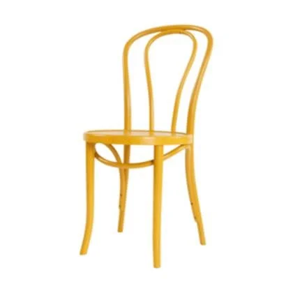 Fameg Vienna Thonet No. 18 houten bistrostoel geel