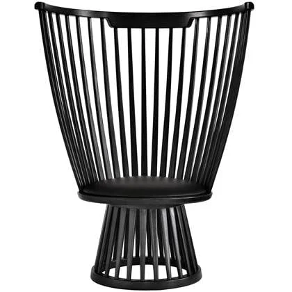 Fan stoel zwart