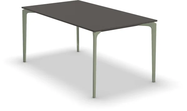 Fast Allsize tafel met gespikkeld tafelblad - speckled antraciet - Green Tea - 160 x 90 cm