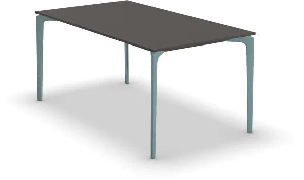 Fast Allsize tafel met gespikkeld tafelblad - speckled antraciet - lichtbruin - 160 x 90 cm