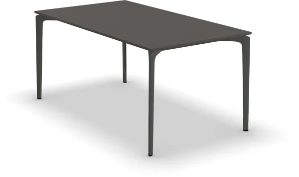 Fast Allsize tafel met gespikkeld tafelblad - speckled antraciet - metallic grey - 160 x 90 cm